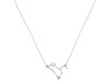 Leo Zodiac Star Constellation Moonstone & White Topaz Necklace RBM-RDN-493.