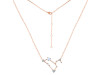Leo Zodiac Star Constellation Moonstone & White Topaz Necklace RBM-RDN-493.