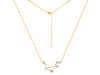 Libra Zodiac Star Constellation Moonstone & White Topaz Necklace RBM-RDN-494.