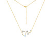 Scorpio Zodiac Star Constellation Moonstone & White Topaz Necklace RBM-RDN-495.