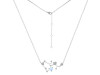 Sagittarius Zodiac Star Constellation Moonstone & White Topaz Necklace RBM-RDN-496.