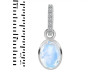 Moonstone & White Topaz Pendant RBM-RDP-792-CZ-LOOP.