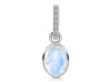 Moonstone & White Topaz Pendant RBM-RDP-792-CZ-LOOP.