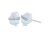 Moonstone Raw Crystal & White Topaz Stud Earring RBM-RE-381.