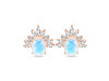 Moonstone & White Topaz Stud Earring RBM-RE-71.