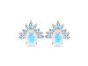 Moonstone & Blue Topaz Stud Earring RBM-RE-71-BTZ.