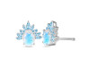 Moonstone & Blue Topaz Stud Earring RBM-RE-71-BTZ.