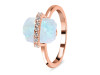 Moonstone Raw Crystal & White Topaz Ring RBM-RR-381.