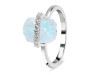 Moonstone Raw Crystal & White Topaz Ring RBM-RR-381.