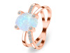 Moonstone Raw Crystal & White Topaz Ring RBM-RR-382.