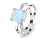 Moonstone Raw Crystal & White Topaz Ring RBM-RR-382.