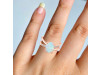 Moonstone Raw Crystal & White Topaz Ring RBM-RR-382.