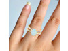 Moonstone Raw Crystal & White Topaz Ring RBM-RR-382.