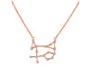 Gemini Zodiac Star Constellation with Cubic Zirconia Necklace CUZ-RDN-116.