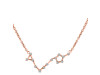 Pisces Zodiac Star Constellation with Cubic Zirconia Necklace CUZ-RDN-130.