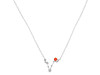 Pisces Zodiac Star Constellation Red Onyx & White Topaz Necklace ROX-RDN-387.