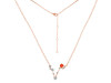 Pisces Zodiac Star Constellation Red Onyx & White Topaz Necklace ROX-RDN-387.