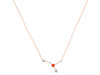 cancer Zodiac Star Constellation Red Onyx & White Topaz Necklace ROX-RDN-486.