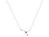 cancer Zodiac Star Constellation Red Onyx & White Topaz Necklace ROX-RDN-486.