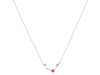 Aries Zodiac Star Constellation Red Onyx & White Topaz Necklace ROX-RDN-488.