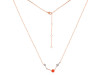Aries Zodiac Star Constellation Red Onyx & White Topaz Necklace ROX-RDN-488.