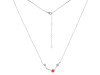 Aries Zodiac Star Constellation Red Onyx & White Topaz Necklace ROX-RDN-488.