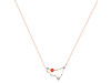Capricorn Zodiac Star Constellation Red Onyx & White Topaz Necklace ROX-RDN-489.