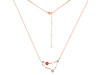 Capricorn Zodiac Star Constellation Red Onyx & White Topaz Necklace ROX-RDN-489.