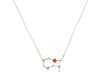 Gemini Zodiac Star Constellation Red Onyx & White Topaz Necklace ROX-RDN-490.