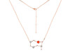 Gemini Zodiac Star Constellation Red Onyx & White Topaz Necklace ROX-RDN-490.
