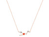 Taurus Zodiac Star Constellation Red Onyx & White Topaz Necklace ROX-RDN-492.