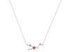 Taurus Zodiac Star Constellation Red Onyx & White Topaz Necklace ROX-RDN-492.