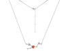 Taurus Zodiac Star Constellation Red Onyx & White Topaz Necklace ROX-RDN-492.