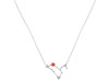 Leo Zodiac Star Constellation Red Onyx & White Topaz Necklace ROX-RDN-493.