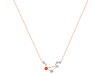 Libra Zodiac Star Constellation Red Onyx & White Topaz Necklace ROX-RDN-494.