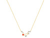 Libra Zodiac Star Constellation Red Onyx & White Topaz Necklace ROX-RDN-494.