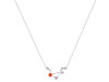 Libra Zodiac Star Constellation Red Onyx & White Topaz Necklace ROX-RDN-494.