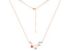 Libra Zodiac Star Constellation Red Onyx & White Topaz Necklace ROX-RDN-494.