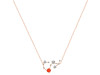 Scorpio Zodiac Star Constellation Red Onyx & White Topaz Necklace ROX-RDN-495.