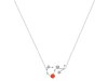 Scorpio Zodiac Star Constellation Red Onyx & White Topaz Necklace ROX-RDN-495.