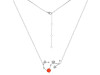 Scorpio Zodiac Star Constellation Red Onyx & White Topaz Necklace ROX-RDN-495.