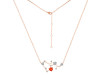 Sagittarius Zodiac Star Constellation Red Onyx & White Topaz Necklace ROX-RDN-496.