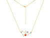 Sagittarius Zodiac Star Constellation Red Onyx & White Topaz Necklace ROX-RDN-496.