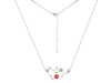 Sagittarius Zodiac Star Constellation Red Onyx & White Topaz Necklace ROX-RDN-496.