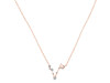 Pisces Zodiac Star Constellation Rose Quartz & White Topaz Necklace RSQ-RDN-387.