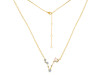 Pisces Zodiac Star Constellation Rose Quartz & White Topaz Necklace RSQ-RDN-387.