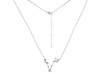 Pisces Zodiac Star Constellation Rose Quartz & White Topaz Necklace RSQ-RDN-387.