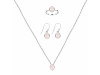  Rose Quartz Jewelry Set RSQ-RDN-455-RDE-547-RDR-248.