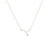 cancer Zodiac Star Constellation Rose Quartz & White Topaz Necklace RSQ-RDN-486.
