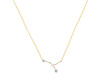 cancer Zodiac Star Constellation Rose Quartz & White Topaz Necklace RSQ-RDN-486.
